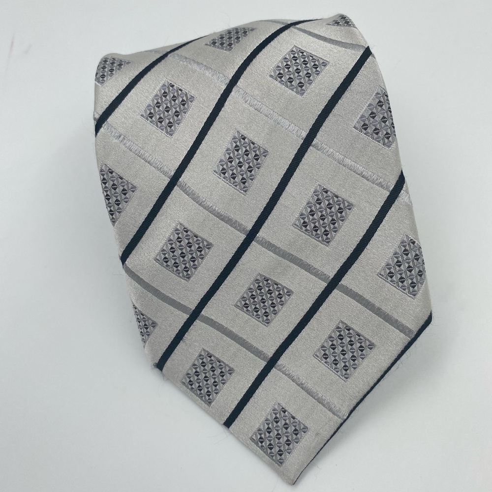 Setazone Classic Black and Gray Patterned Men's Tie